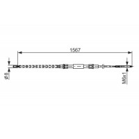 1 987 482 104 BOSCH Тросик, cтояночный тормоз