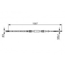1 987 482 104 BOSCH Тросик, cтояночный тормоз