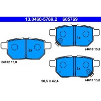 13.0460-5769.2 ATE Комплект гальмівних колодок, дискове гальмо