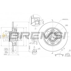 CD7695S BREMSI Гальмівний диск