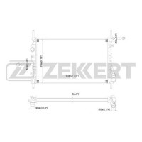 MK-1216 ZEKKERT Радіатор охолодження двигуна