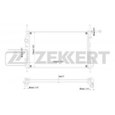 MK-1216 ZEKKERT Радіатор охолодження двигуна