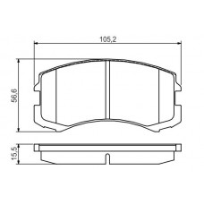 0 986 495 158 BOSCH Комплект гальмівних колодок дисковий гальм