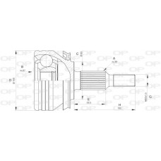 CVJ5581.10 OPEN PARTS Шарнирный комплект, Привідний вал
