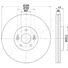 DI-0713 JAPANPARTS Гальмівний диск