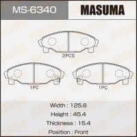 MS-6340 MASUMA Комплект гальмівних колодок