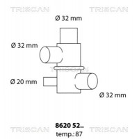 8620 5287 TRISCAN Термостат охолоджувальна рідина
