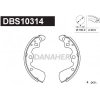 DBS10314 DANAHER Комплект гальмівних колодок