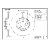 X6F945S AISIN Гальмівний диск