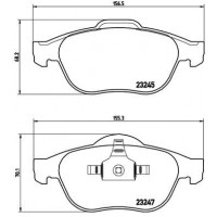 P 68 040 BREMBO Комплект гальмівних колодок дисковий гальм
