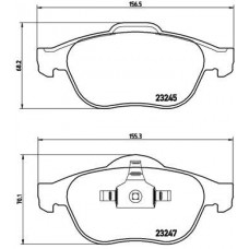 P 68 040 BREMBO Комплект гальмівних колодок дисковий гальм