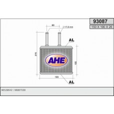 93087 AHE Теплообмінник обігрів салону