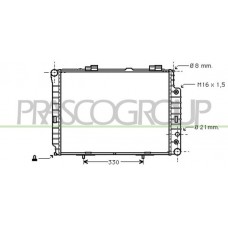 ME035R011 PRASCO Радіатор охолодження двигуна