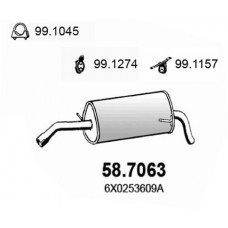 58.7063 ASSO Глушник вихлопних газів кінцевий
