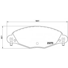 P 61 072 BREMBO Комплект гальмівних колодок дисковий гальм