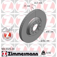 100.3325.20 ZIMMERMANN Гальмівний диск