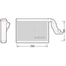 DEV05001 DENSO Випарник кондиціонера