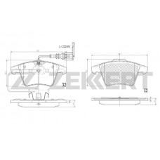 BS-2934 ZEKKERT КомплеК т гальмівних колодок, дискове гальмо