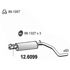 12.6099 ASSO Середній глушник вихлопних газів