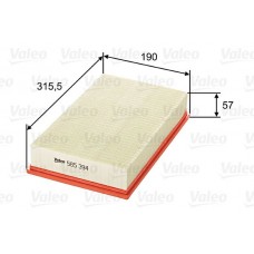 585394 VALEO Повітряний фільтр