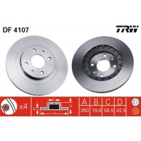 DF4107 TRW Гальмівний диск