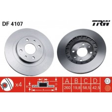 DF4107 TRW Гальмівний диск