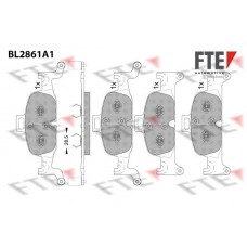 BL2861A1 FTE КомплеК т гальмівних колодок, дискове гальмо