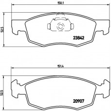 FK20053 KAISHIN Комплект гальмівних колодок дисковий гальм
