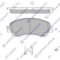 SP1715 Hi-Q Комплект гальмівних колодок дисковий гальм