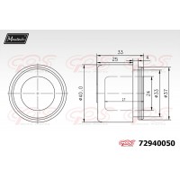 72940050 MAXTECH Поршень корпус скоби гальма