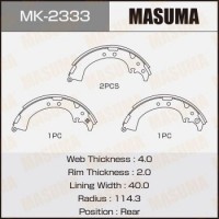 MK-2333 MASUMA Комплект гальмівних колодок