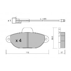 BPFI-1001 AISIN Комплект гальмівних колодок дисковий гальм