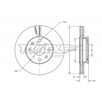 TX 71-62 TOMEX Brakes Гальмівний диск