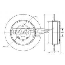 TX 73-83 TOMEX Brakes Гальмівний диск