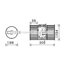 RT8586 AVA QUALITY COOLING Вентилятор салону