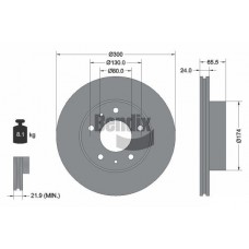 BDS1092 BENDIX Braking Гальмівний диск
