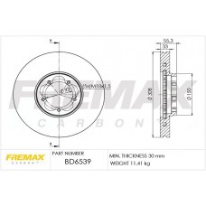 BD6539 FREMAX BRAKE DISC HIGH CARBON