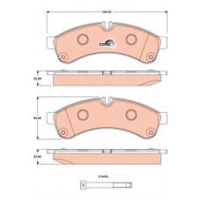 GDB1780 TRW Комплект гальмівних колодок дисковий гальм