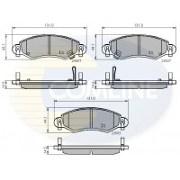 CBP3893 COMLINE Комплект гальмівних колодок дисковий гальм