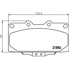 8DB 355 029-921 HELLA PAGID Комплект гальмівних колодок дисковий гальм
