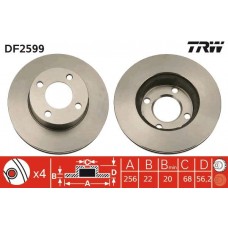 DF2599 TRW Гальмівний диск