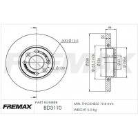 BD-3110 FREMAX Гальмівний диск