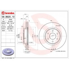09.B625.10 BREMBO Гальмівний диск