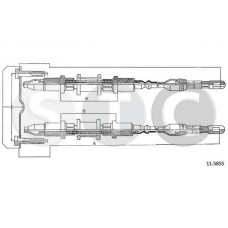 T482499 STC Тросик, cтояночный тормоз
