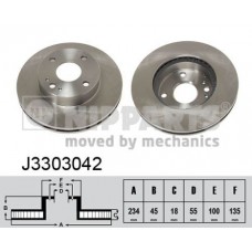 J3303042 NIPPARTS Гальмівний диск