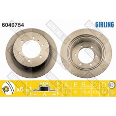 6040754 GIRLING Гальмівний диск