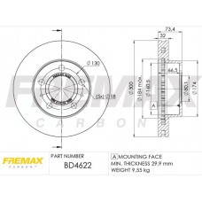 BD-4622 FREMAX Гальмівний диск