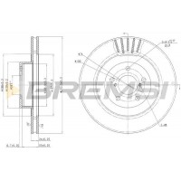 CD7175V BREMSI Гальмівний диск