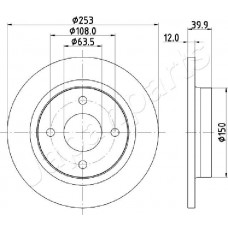 DP-0329 JAPANPARTS Гальмівний диск