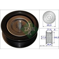 WG1253132 WILMINK GROUP Паразитный / ведущий ролик, Поліклиновий ремінь